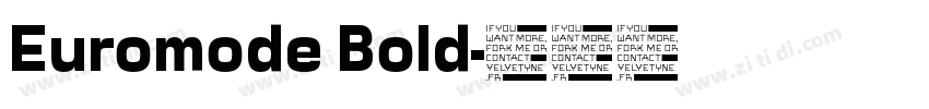 Euromode Bold字体转换